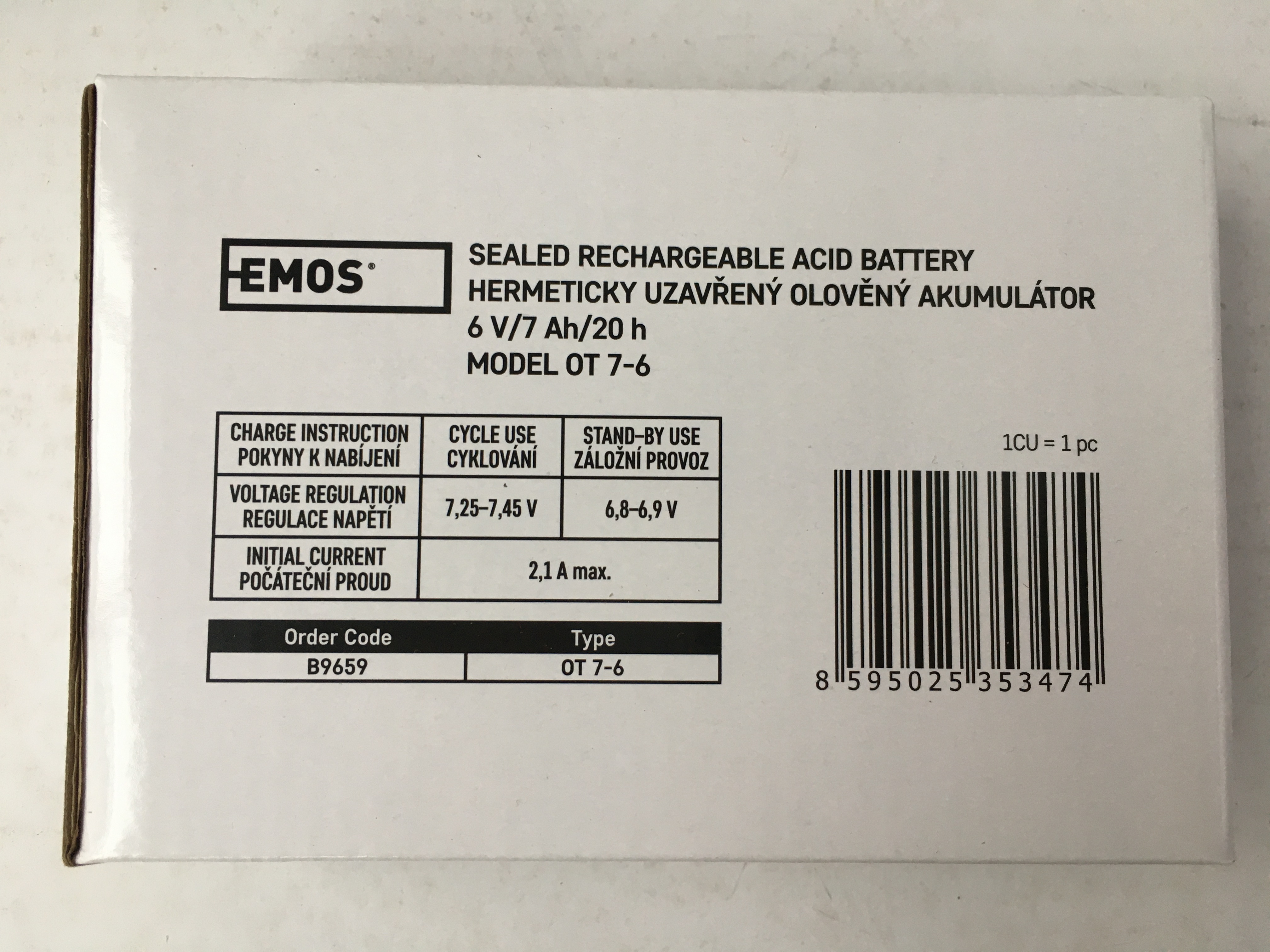 B9659 EMOS 6V/7AH ACUMULATOR 