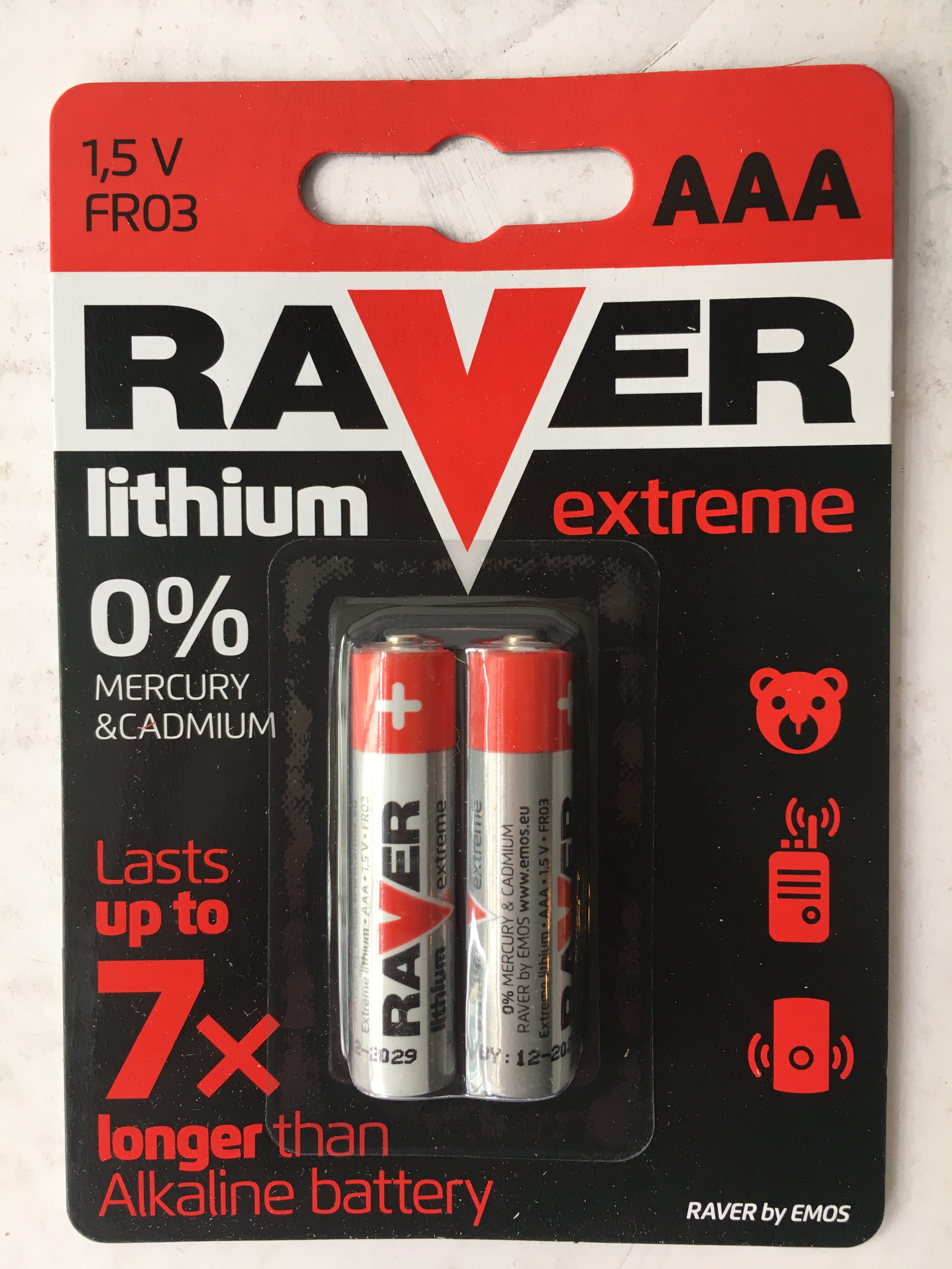 B7811 RAVER LITIUM AAA 1,5V EMOS Батерия 