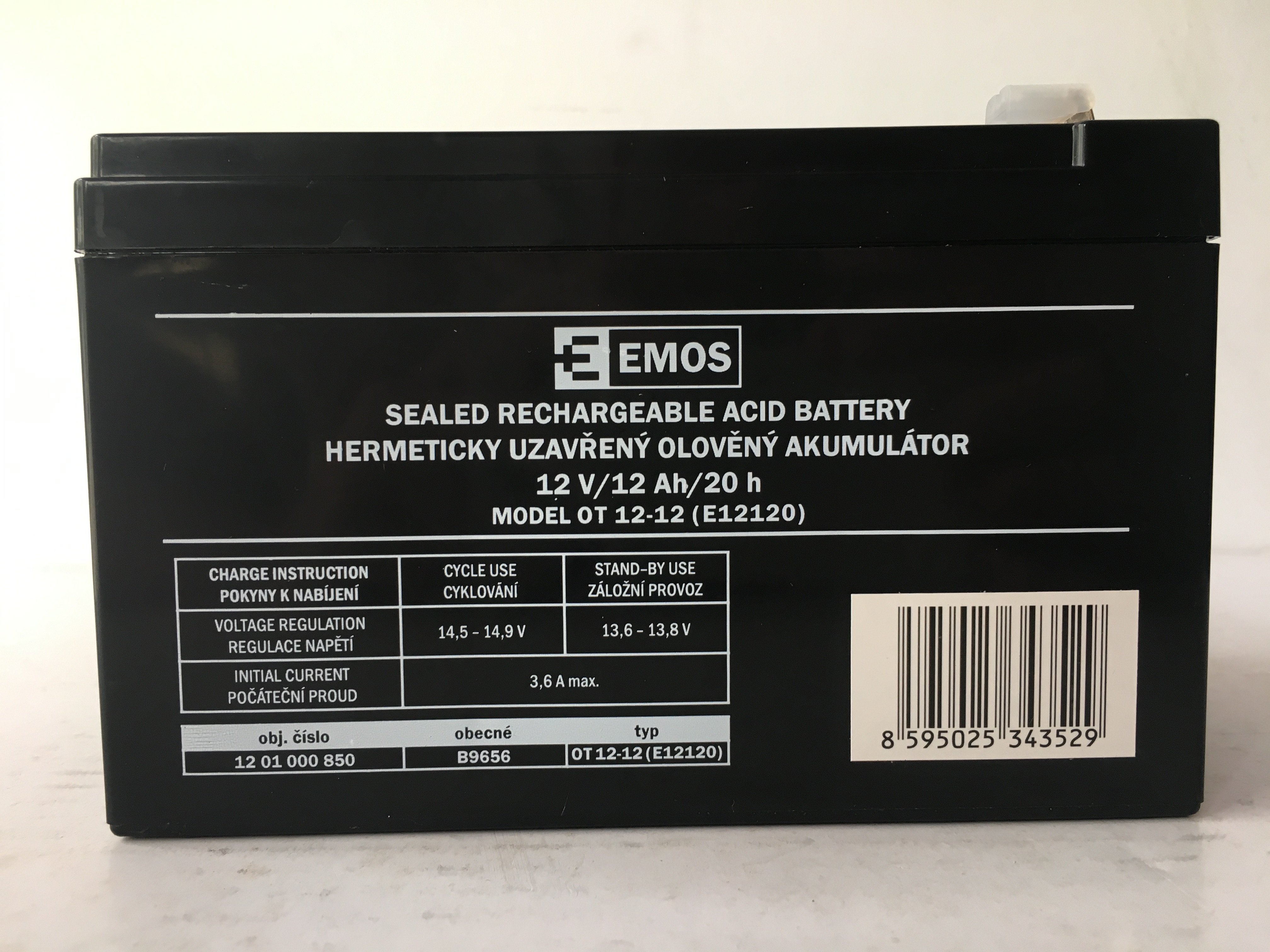 B9656 EMOS 12V/12AH ACUMULATOR 