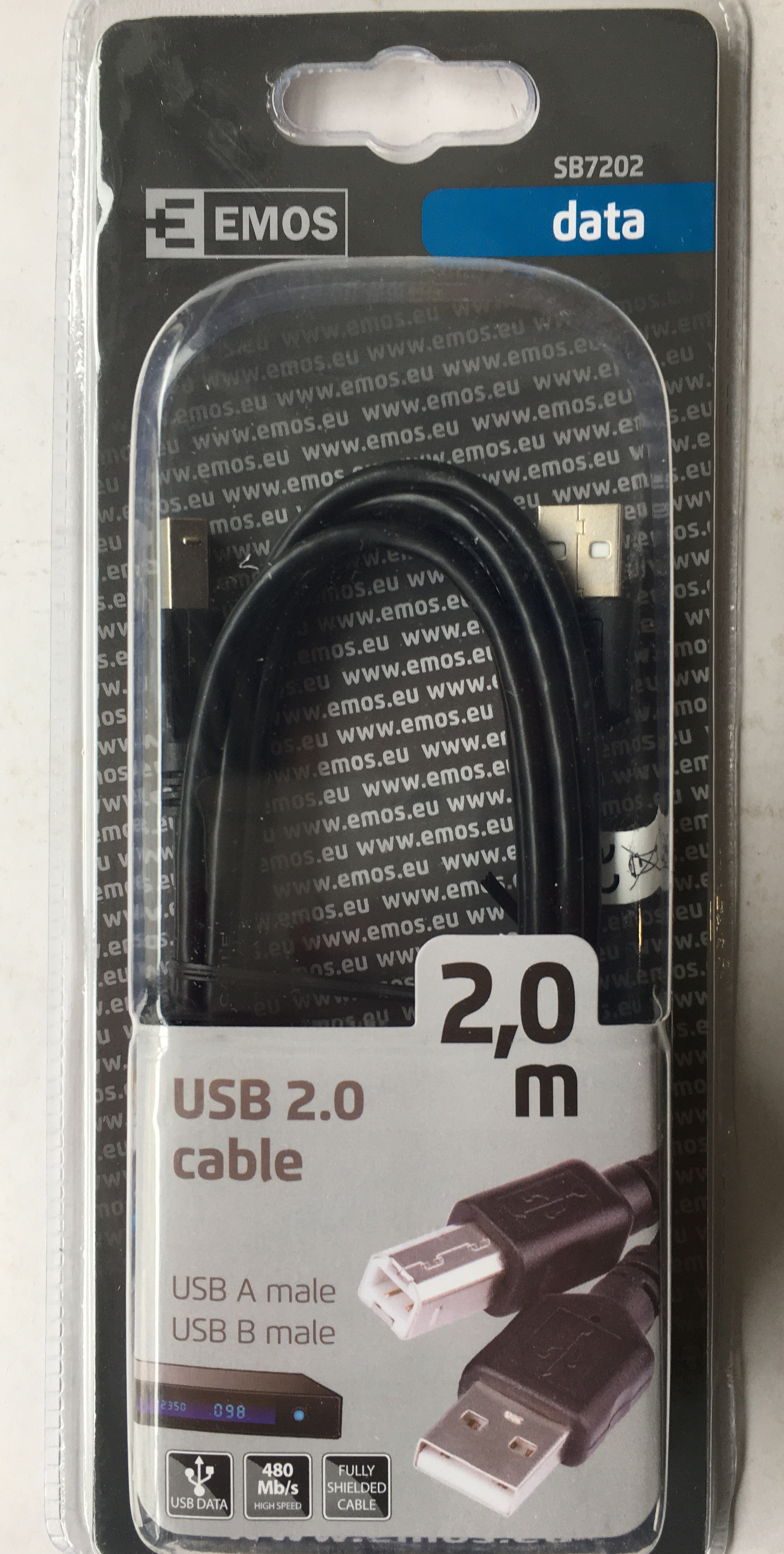 SB7202 EMOS USB 2.0A/M B/M 2M.